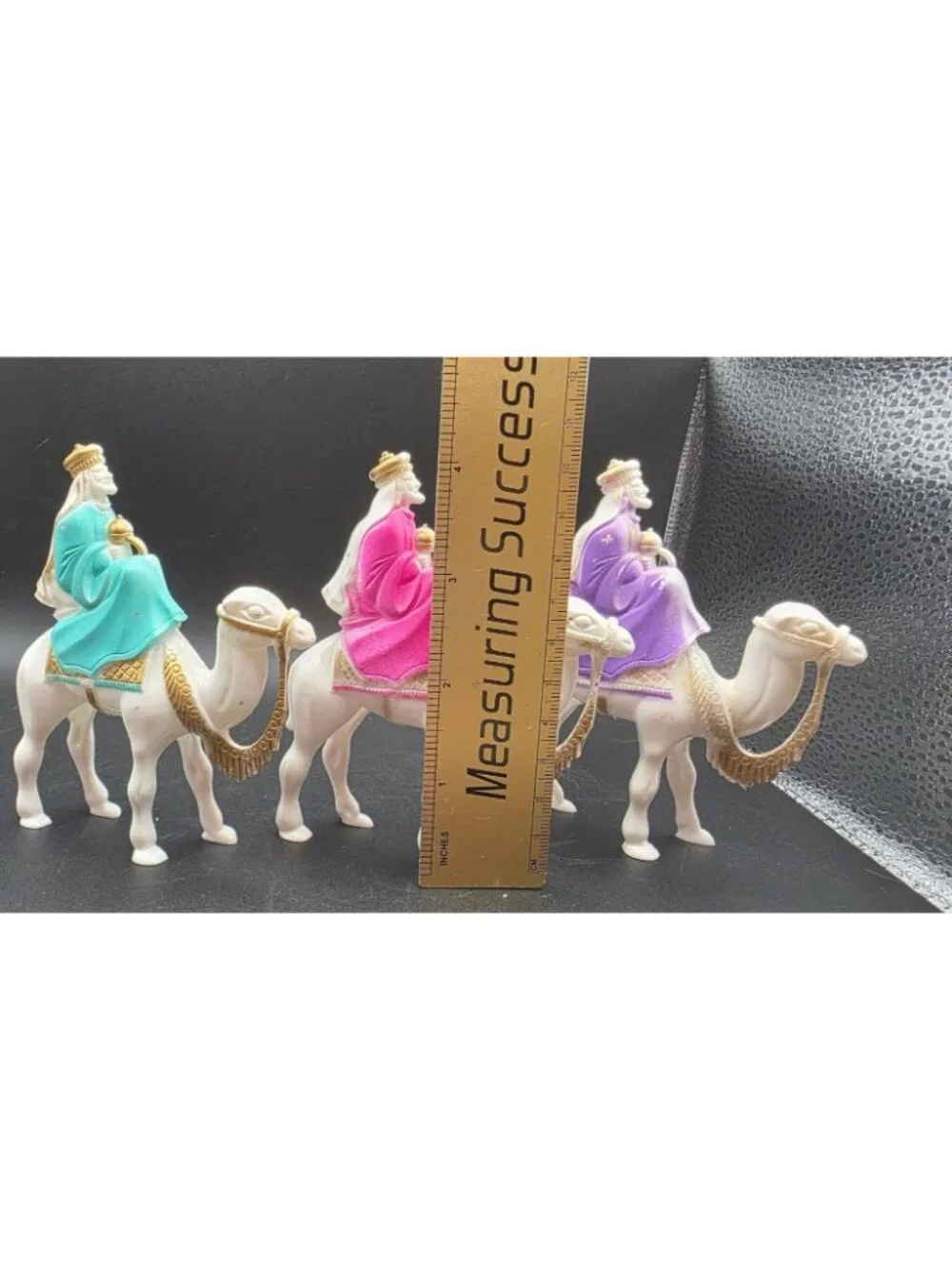 Vintage MCM Bradford Plastic Three Wiseman Christmas Figurines